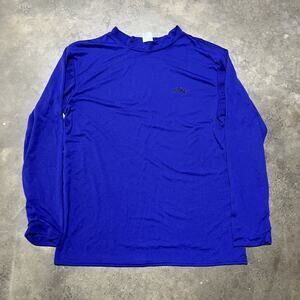 Vintage 80s Asics Blue Long Sleeve Running Shirt